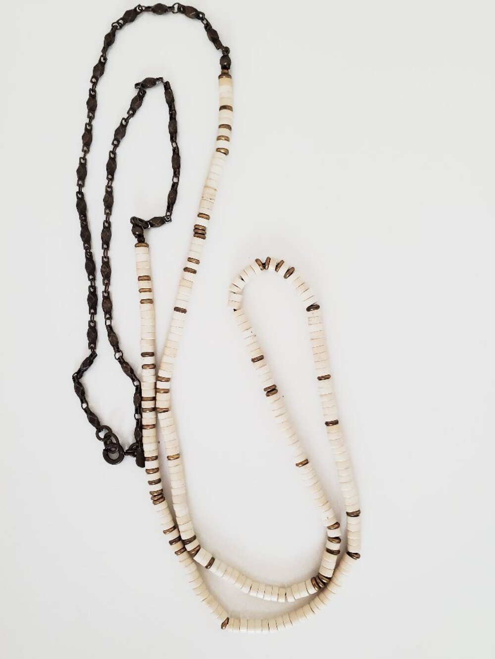 Tai Jewelry Brand Long Necklace in Creme NWOT